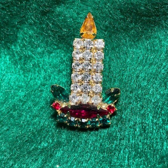 Vintage Candle Brooch - Picture 1 of 5